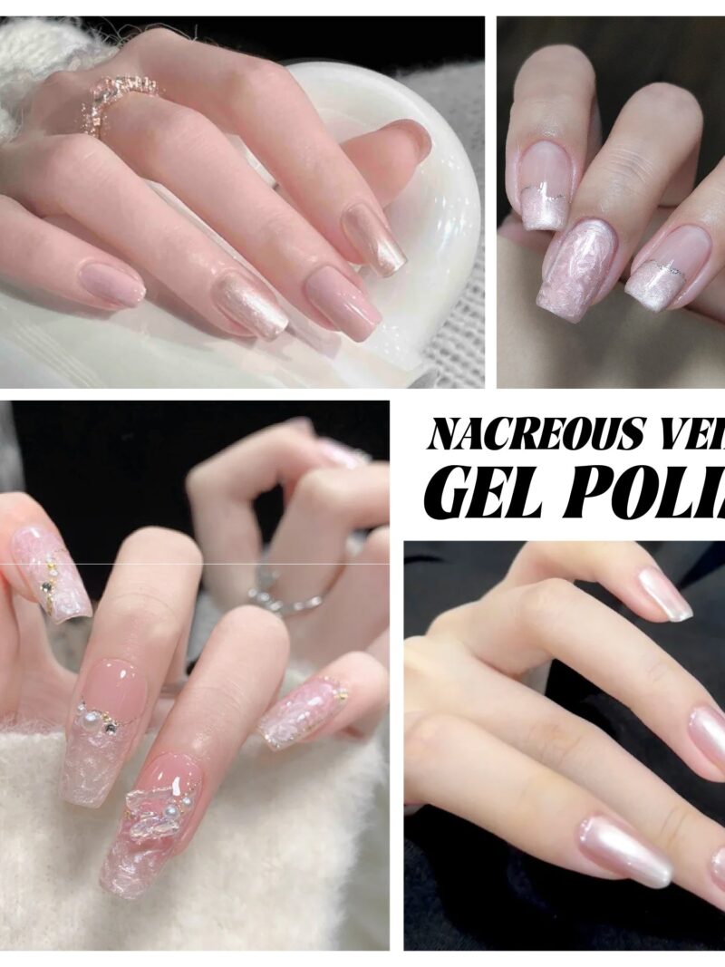 Marble Nail Art Gel Kit – 6 Colors 3D Texture Gel with Dotting Pen for DIY Nails